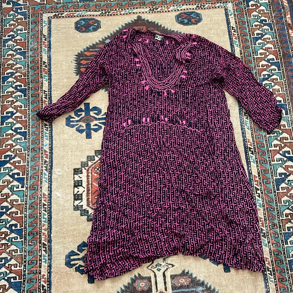 Printed dress made in India